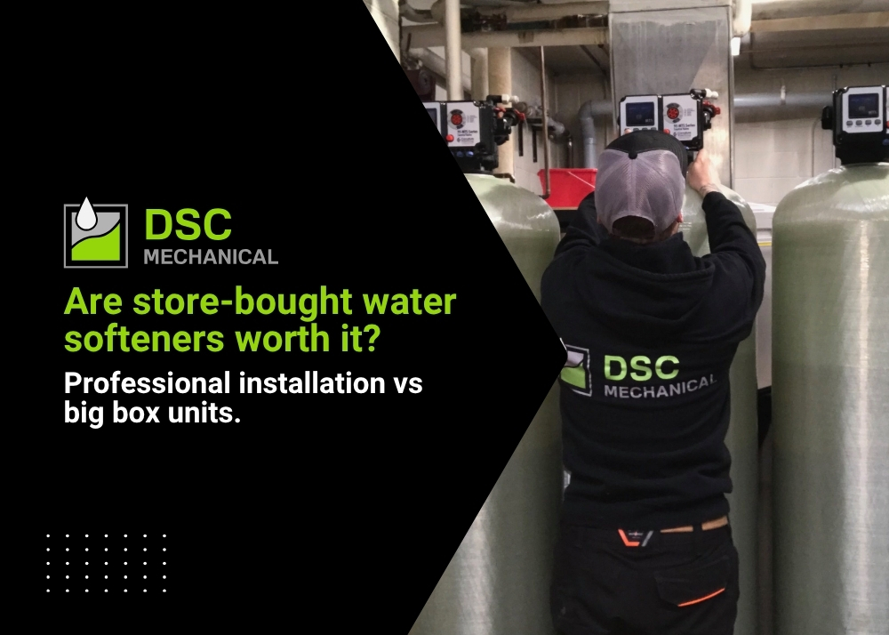 Are store-bought water softeners worth it? Professional installation vs big box units.